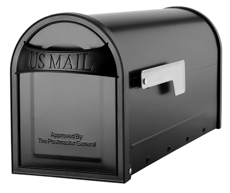 ARCHITECTURAL MAILBOXES 8760B-10 Carlisle Postmount Mailbox, Black, Medium