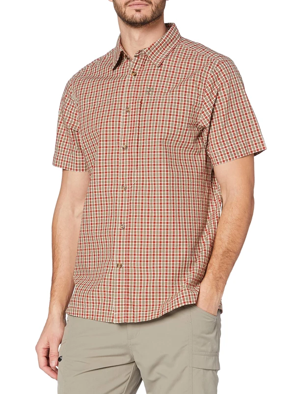 FJALLRAVEN F81544-620 Svante Seersucker Shirt SS M Green S