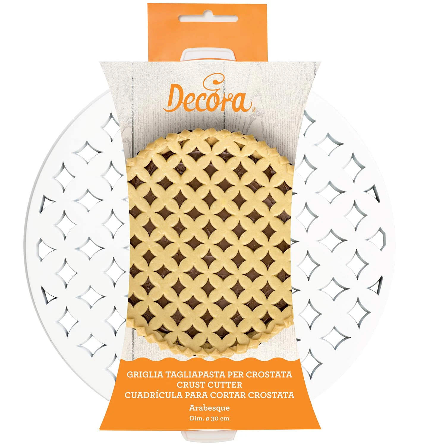 DECORA Arabesque Crust Cutter, White, 30 x 30 x 3 cm