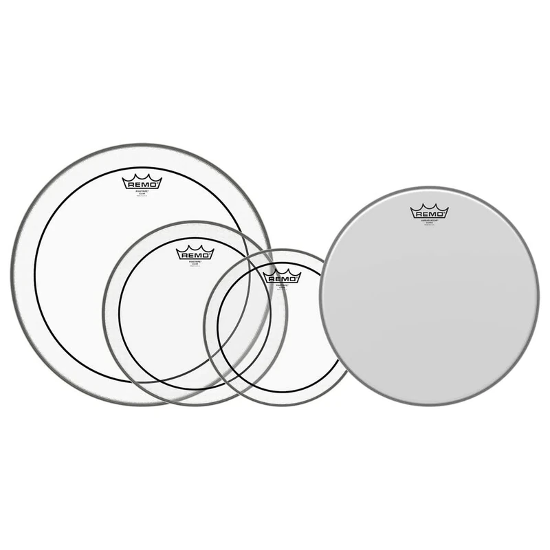 Remo Drum Head Pro Pack Pinstripe Transparent 10 Inches, 12 Inches, 16 Inches + Free 14 Inches PP-1870-PS