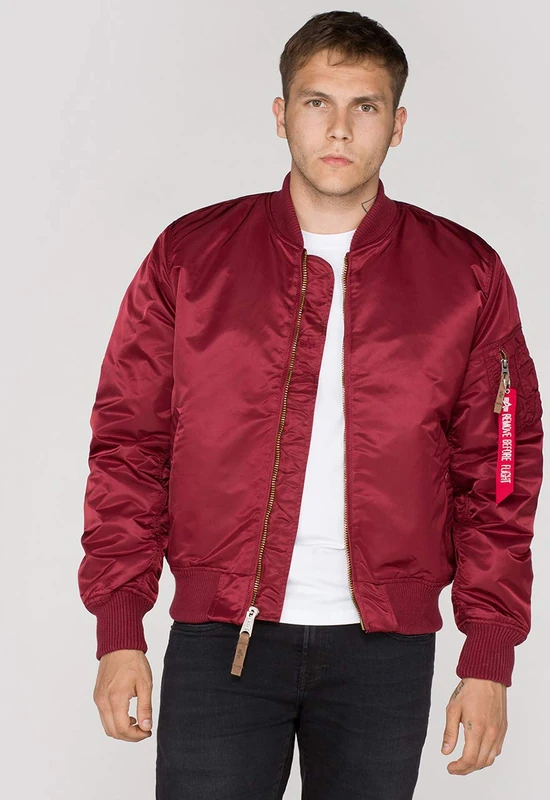 ALPHA INDUSTRIES Men's MA-1 VF 59 Jacket, Burgundy, X-Small