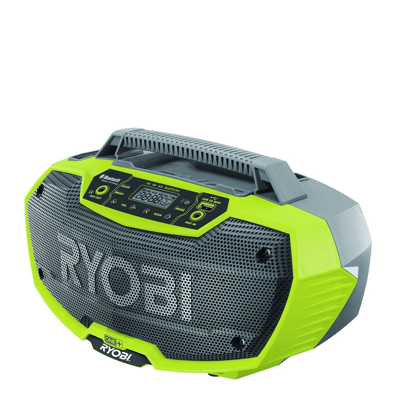 Ryobi R18RH-0 One Plus Cordless Radio, 18 V, Hyper Green