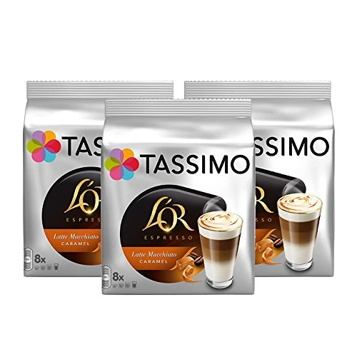Tassimo T Discs L'OR Espresso Latte Macchiato Caramel (3 Packs, 48 T Discs, 24 Servings)