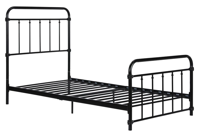 DHP Furniture Wallace Metal Bed, Black Single