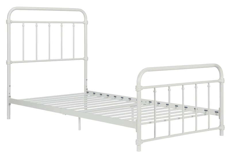 DHP Furniture Wallace Metal Bed, White Single
