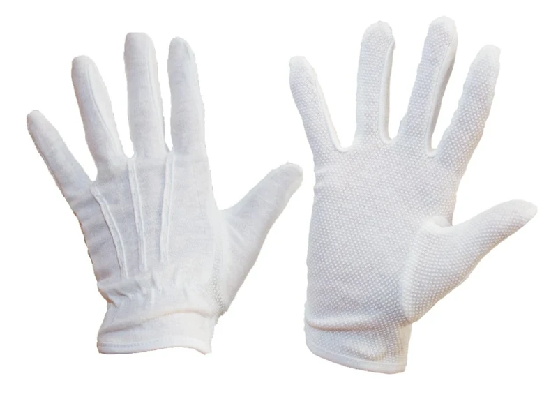 Heat Resistant Waiters Gloves (Pack of 10). Available in Medium or Large & White or Black (Large, White)