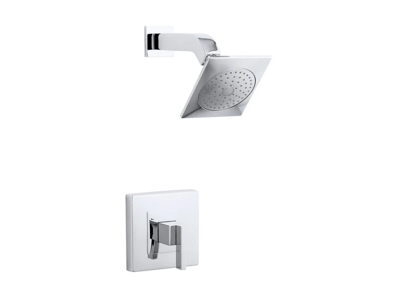 Kohler TS14670-4-CP Loure(R) Rite-Temp(R) Shower Valve Trim with Lever Handle and 2.5 gpm showerhead, Polished Chrome