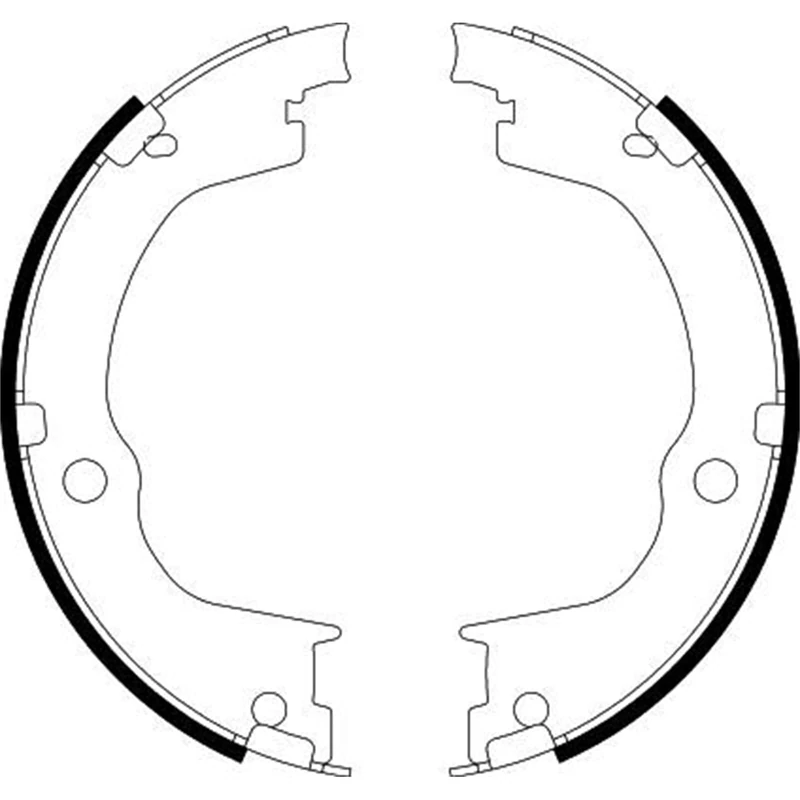 HELLA 8DA 355 050-791 Brake Shoe Set, parking brake - H9945 - for e.g. CHEVROLET / DAEWOO / GMC / HOLDEN / OPEL
