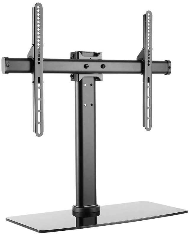 PRO SIGNAL Tilt & Swivel TV Stand for 32"–55" Screens – Universal Pedestal Mount, Glass Base, Cable Management – PS-SAT3255