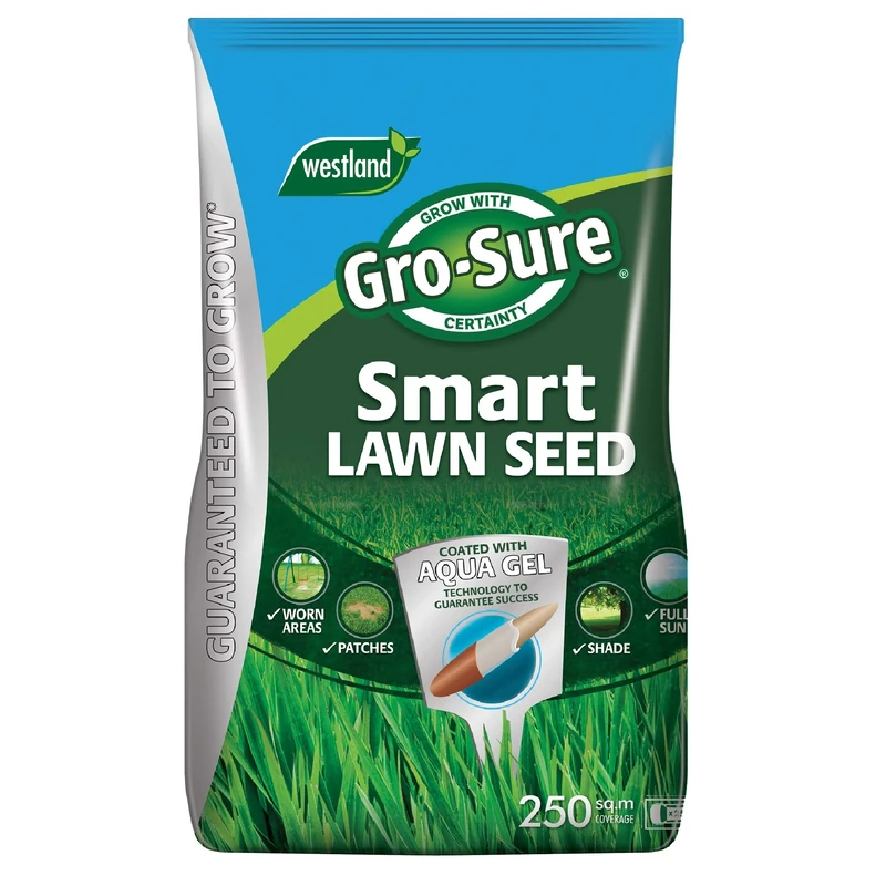 Gro-Sure Aqua Gel Coated Smart Grass Lawn Seed, 250m2 (10 kg)