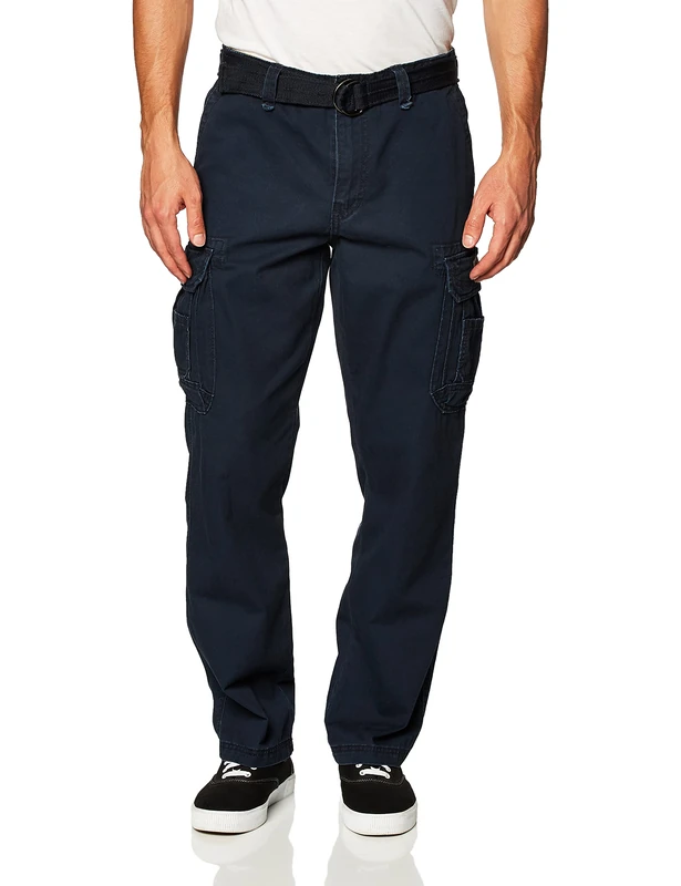 UNIONBAY Men's Survivor Iv Relaxed Fit Cargo Pant-Reg and Big and Tall Sizes Casual, True Navy, 38W / 34L