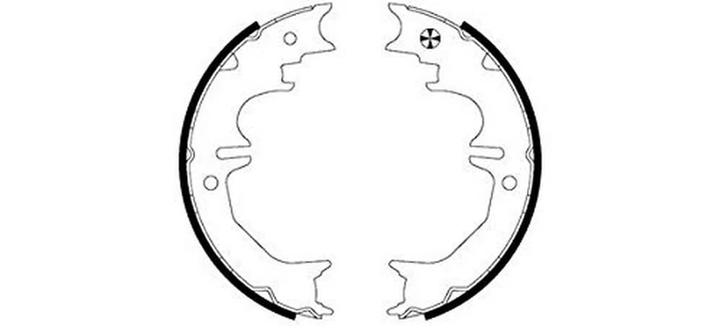 HELLA 8DA 355 050-711 Brake Shoe Set, parking brake - H9895 - for e.g. LEXUS / TOYOTA