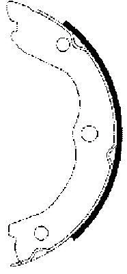 HELLA 8DA 355 050-611 Brake Shoe Set, parking brake - H9725 - for e.g. NISSAN