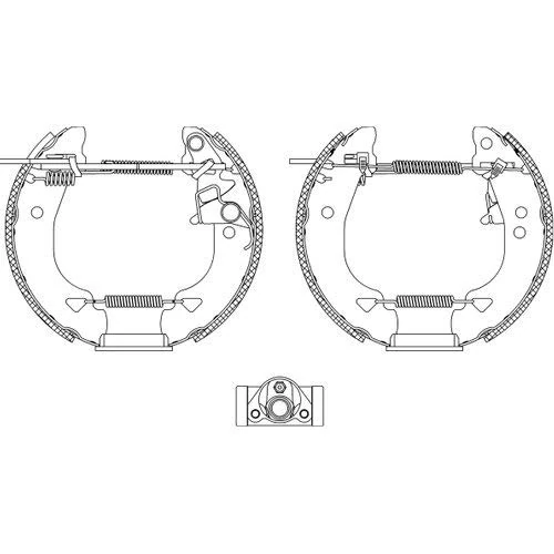 HELLA 8DB 355 004-871 Brake Shoe Set - R1200 - for e.g. FIAT - Image 1