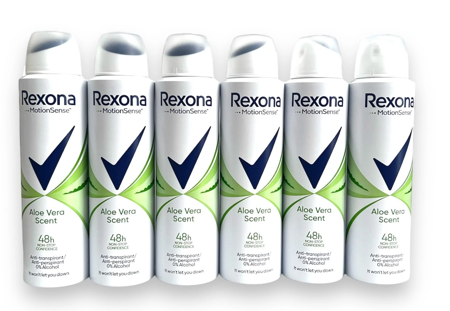 Rexona Motionense Women's Deodorant Spray "Aloe Vera" 48h Pack of 6 (6 x 150 ml)