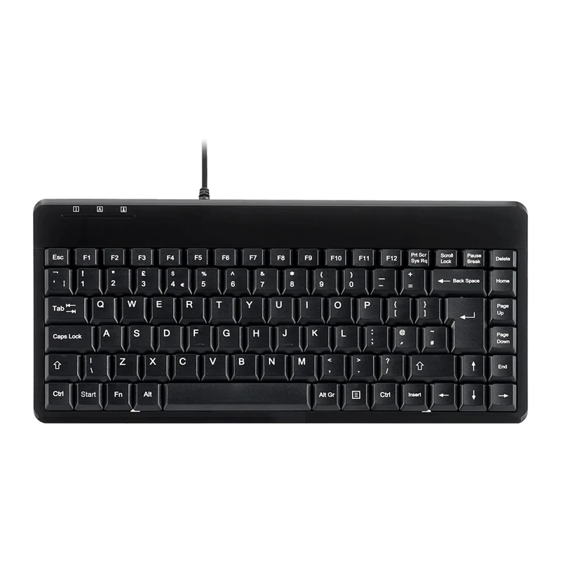 perixx PERIBOARD-409U Wired USB Mini Keyboard, Black, UK Layout