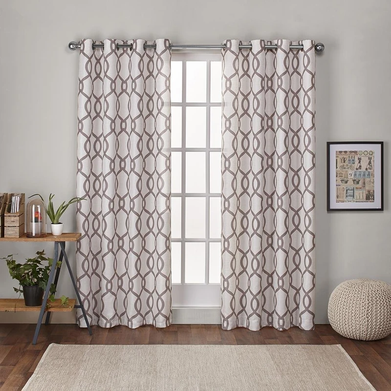 Exclusive Home Curtains Kochi Grommet Top Panel Pair, Natural, 54x96, 2 Piece