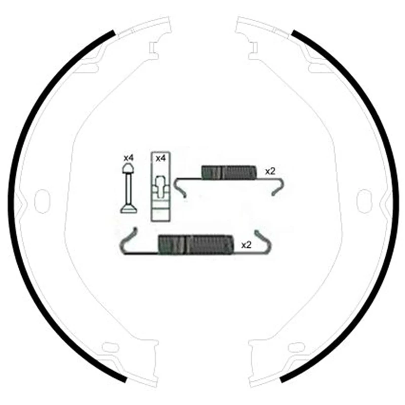 HELLA 8DA 355 050-891 Brake Shoe Set, parking brake - H1721 - for e.g. JEEP - Image 1
