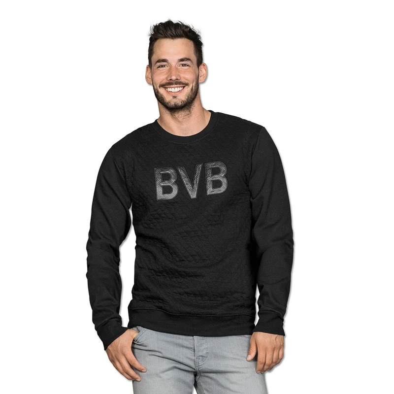 BVB Men's Quilted Jog Pants - Black, Medium