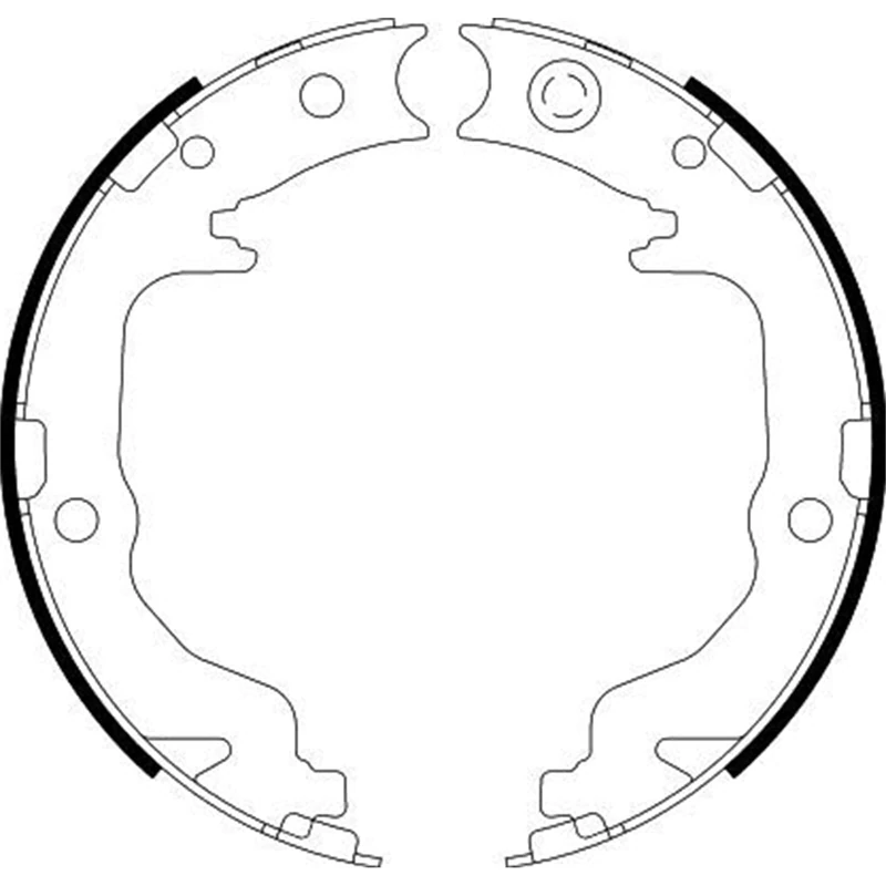 HELLA 8DA 355 050-871 Brake Shoe Set, parking brake - H1738 - for e.g. CHRYSLER / CITROEN / DODGE / JEEP