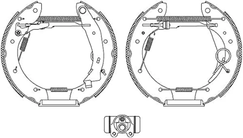HELLA 8DB 355 004-351 Brake Shoe Set - R0700 - Brake System: Lucas - for e.g. CITROEN / PEUGEOT