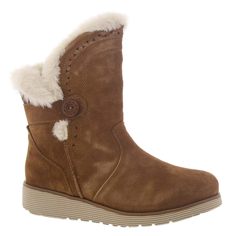Skechers Women's Keepsakes Wedge Cozy Peak Mid Calf Boot, Tan , 4 UK medium - Image 1