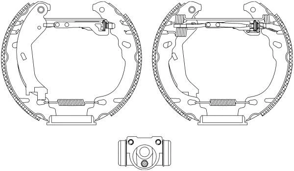 HELLA 8DB 355 005-261 Brake Shoe Set - R1317 - for e.g. FIAT / FORD