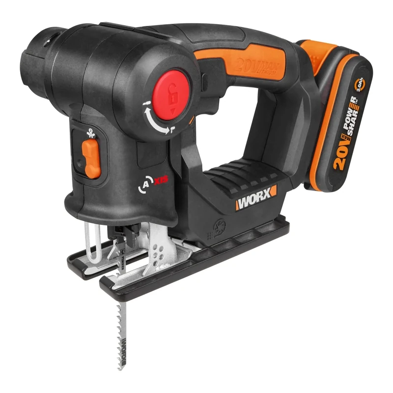 Worx WX550 – Axis – Sierra 2-in-1 Saw – 1 Battery 20 V – 2.0 Ah – Li-Ion