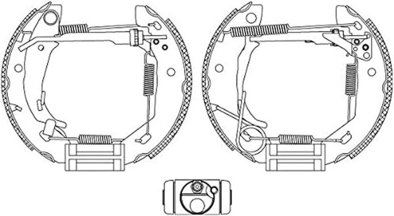 HELLA 8DB 355 004-521 Brake Shoe Set - R0890 - for e.g. MERCEDES-BENZ