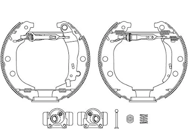 HELLA 8DB 355 004-371 Brake Shoe Set - R0710 - for e.g. PEUGEOT