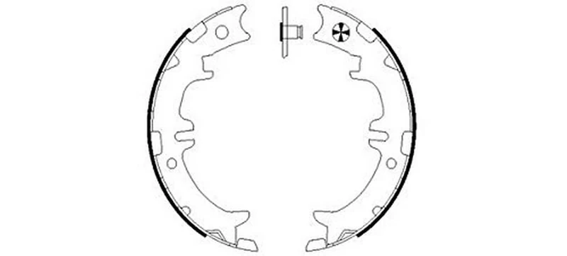 HELLA 8DA 355 050-541 Brake Shoe Set, parking brake - H9615 - for e.g. LEXUS / TOYOTA