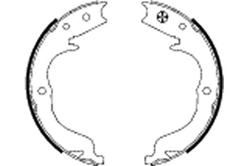 HELLA 8DA 355 050-041 Brake Shoe Set, parking brake - H1683 - for e.g. CITROEN / MITSUBISHI / PEUGEOT / SCION
