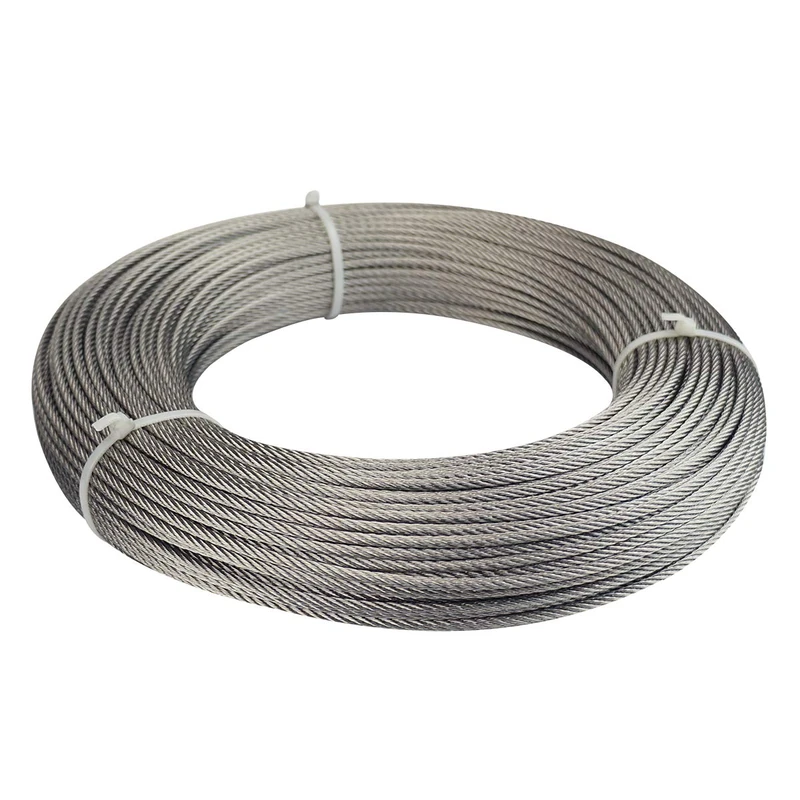 Muzata 300Feet 1/8inch Stainless Steel Wire Rope Aircraft Cable Railing Decking 7x7 Strand Indoor Outdoor DIY Balustrade String WR01,WP1 - Image 1