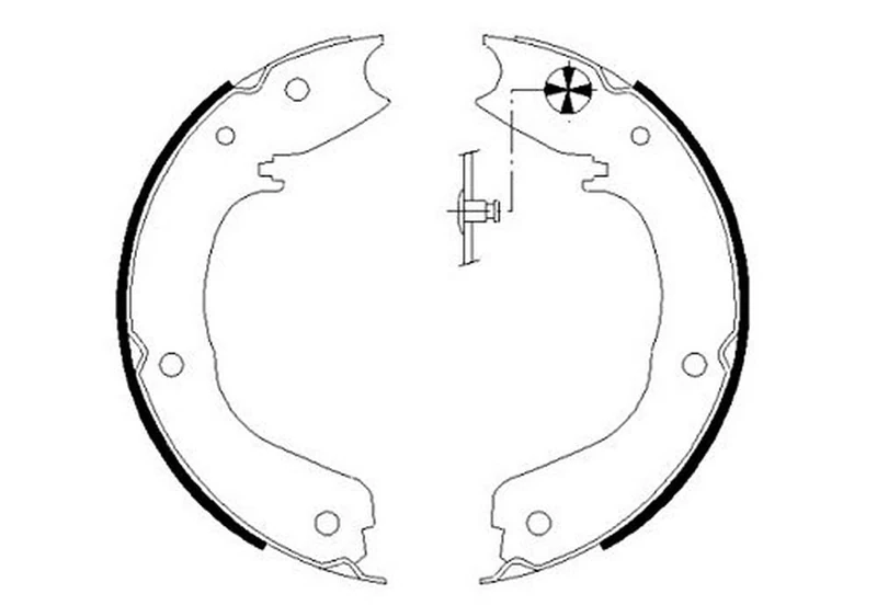 HELLA 8DA 355 050-701 Brake Shoe Set, parking brake - H9890 - for e.g. MITSUBISHI
