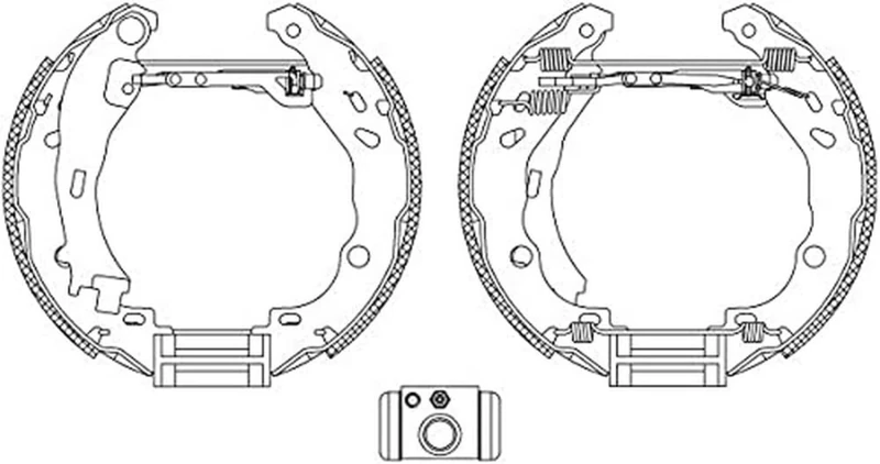 HELLA 8DB 355 004-921 Brake Shoe Set - R1230 - Brake System: Bosch - for e.g. LANCIA - Image 1