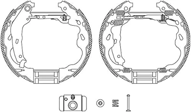 HELLA 8DB 355 004-931 Brake Shoe Set - R1240 - Brake System: Bosch - for e.g. TOYOTA
