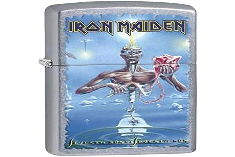 Zippo Iron Maiden Lighter, Chrome, Silver, 6 x 3.8 x 1.8 cm, 6.0 x 3.8 x 1.8 cm, Stainless Steel Look - Image 1