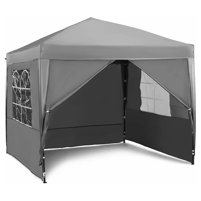 VonHaus Pop Up Gazebo 2.5 x 2.5m – Outdoor Garden Marquee Shelter Canopy with Removable Sides, Storage Bag, Leg Weight Bags, Pegs & Cords – Waterproof, Heavy Duty Steel Frame, Easy No Tool Assembly