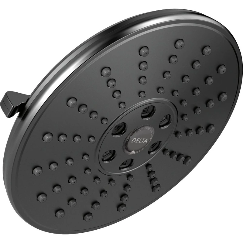 DELTA Faucet 52688-BL H2Okinetic 3-Setting Raincan Shower Head, Matte Black