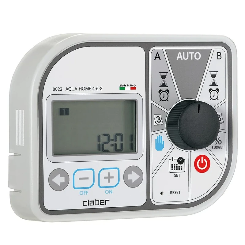 Claber 8022 Aqua-Home 4-6-8 Centralina Programador para Instalaciones De Riego