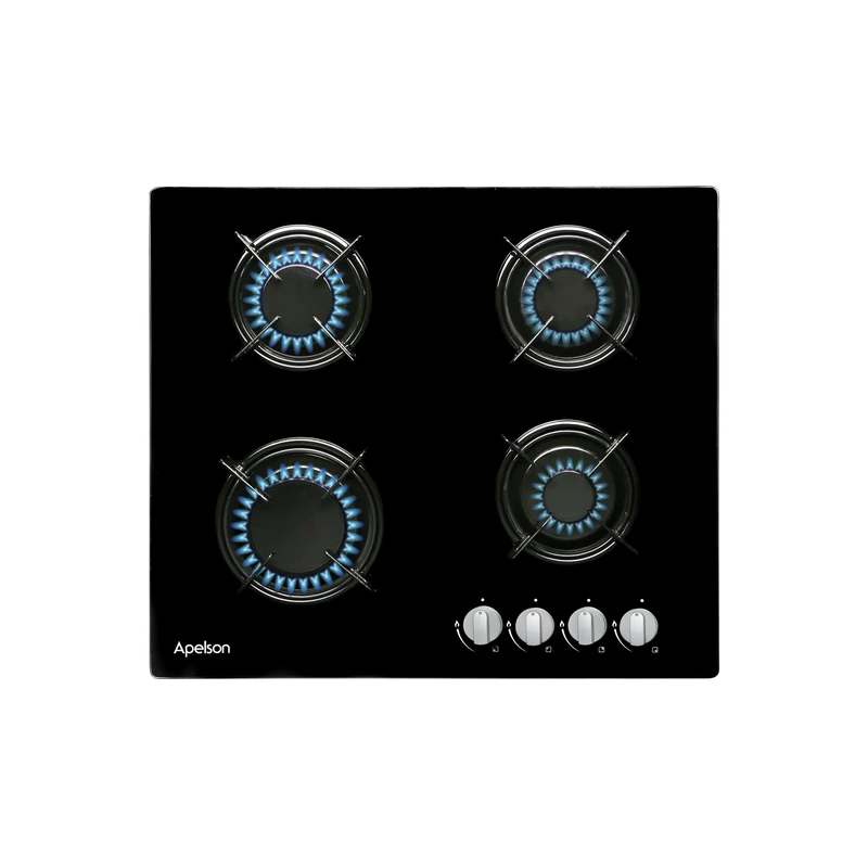 Apelson ACGI 4060 BK 4 Burner Glass Gas Hob - Black