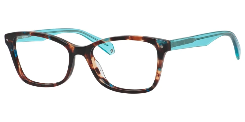 Polaroid Pld D320 IPR/17 HAVANA BLUE Eyewear Women's Acetate, Standard, 53