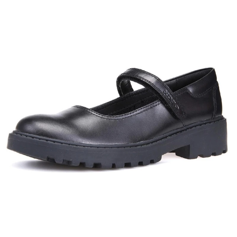 Geox Girls J Casey P Ballerina, Black, 11 UK