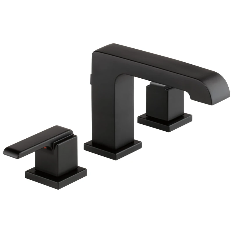 DELTA FAUCET 3567-BLMPU-DST Ara Two Handle Widespread Lavatory Faucet, Matte Black
