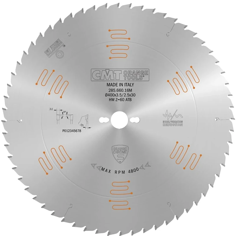 CMT 285.660.16M - Circular Saw Blade Hw 400X3.5/2.5X30 Z60 15Atb