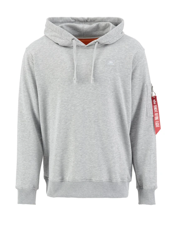 Alpha Industries Men's X-Fit Hoody Hooded Sweatshirt, Grey Heather, XXS