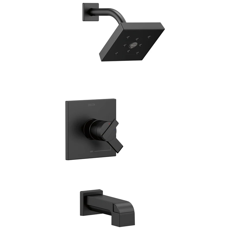 DELTA Faucet T17467-BL Ara Monitor 17 Series Tub & Shower Trim, Matte Black