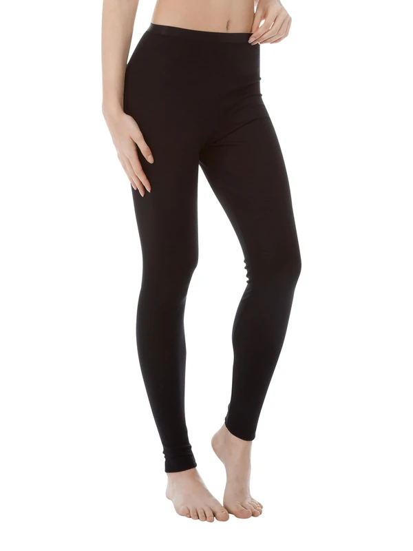 Calida True Confidence Women's Virgin Wool and Silk Thermal Tights - Black - 10
