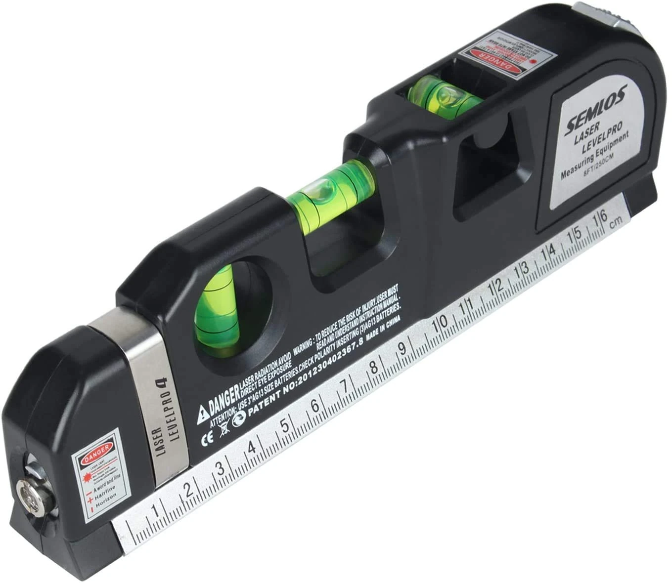 Semlos Multipurpose Laser Level for Picture Hanging, Spirit Levels Line Lasers, 8 feet Measuring Tape, Adjusted Standard and Metric Tape Ruler