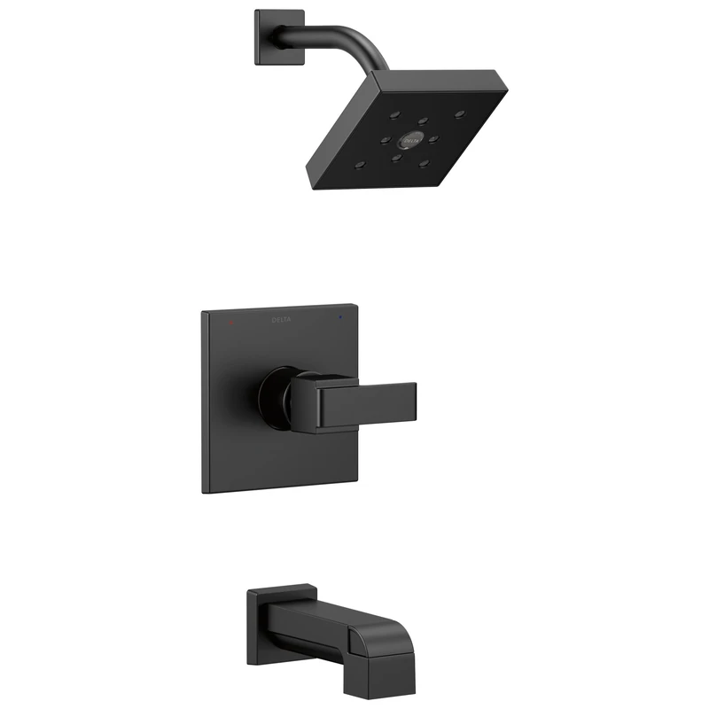 DELTA Faucet T14467-BL Ara Monitor 14 Series Tub & Shower Trim, Matte Black
